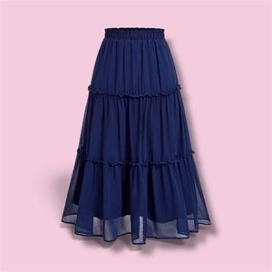 Blue Tiered skirt